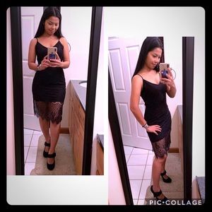 Forever 21 black midi dress